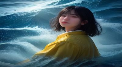 金色沙滩与蔚蓝海水交界处，海浪轻拍礁石，适合户外露出的沿海自然场景
